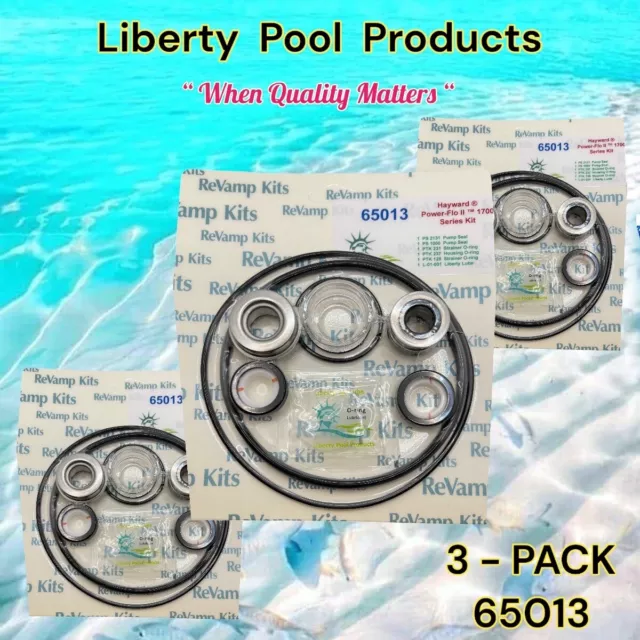 Power-Flo 1700 Series Pool Pump O-Ring Kit 65013 - For Hayward GO-KIT13. 3-PACK