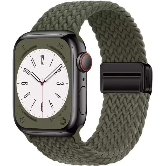 Bracelet  pour Apple Watch Band à boucle magnétique iWatch Series 9,SE, 7, 3, 8. 2