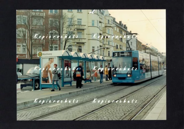Duewag Werksaufnahme 18x24 Straßenbahn KVG Kassel Nf-Triebwagen 453