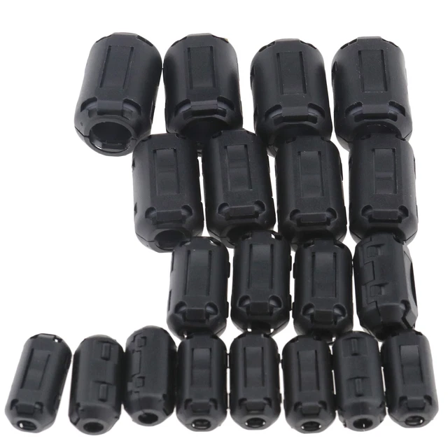 3.5/5/7/9/13MM NOISE SUPPRESSOR EMI RFI Clip Choke Ferrite Core Cable ...