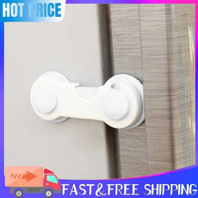 1PC Anti-pinch Lock Easy To Install Cabinet Lock for RBaby Safety (White)