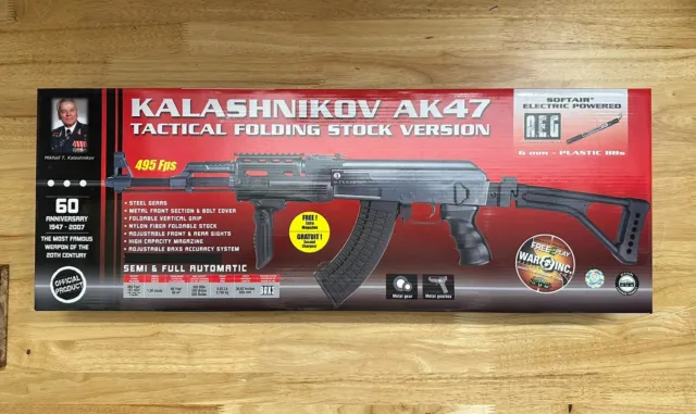 Cybergun Kalashnikov Licensed 60th Anniversary Edition Tactical AK47 Airsoft  AEG (Package: Gun Only), Airsoft Guns, Airsoft Electric Rifles -   Airsoft Superstore