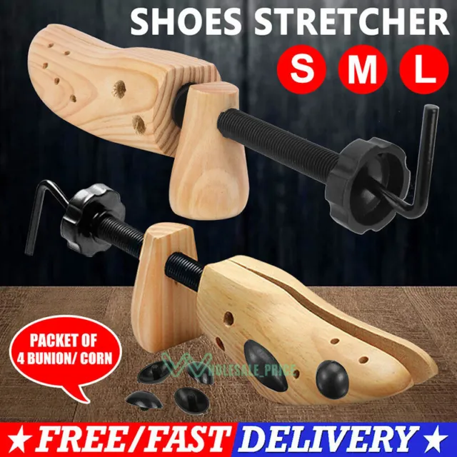 2-Way Adjustable Wooden Shoe Stretcher Expander Men Women Boot Holder Shoes 5-13