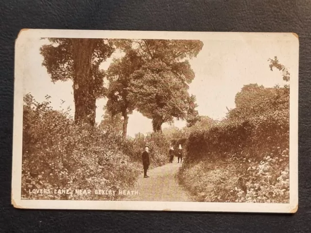 Bexley Heath Postcard C1910 Edwardian Boys In Lovers Lane Kent