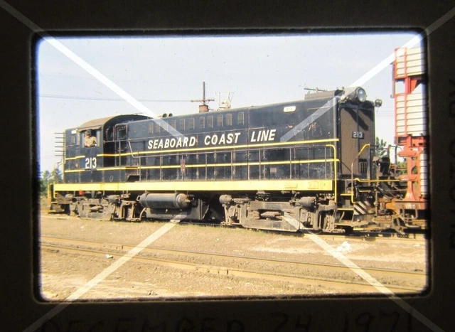 Original '71 Color Trans Slide SCL Seaboard Coast Line 213 RS12 Ex-SAL     40L15