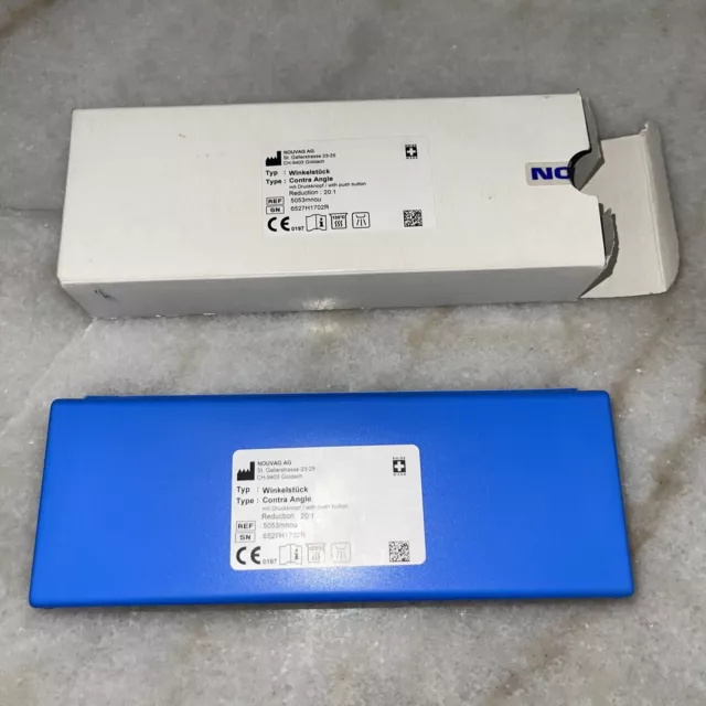 New NOUVAG 5053 mnou Contra Angle 20:1 DENTAL Implant Hand Piece Handpiece  CASE