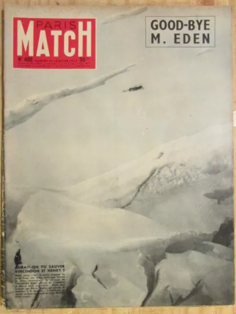 Montagne Alpinisme Récit Drame Mont Blanc Bonatti Vincendon  Paris Match 1957