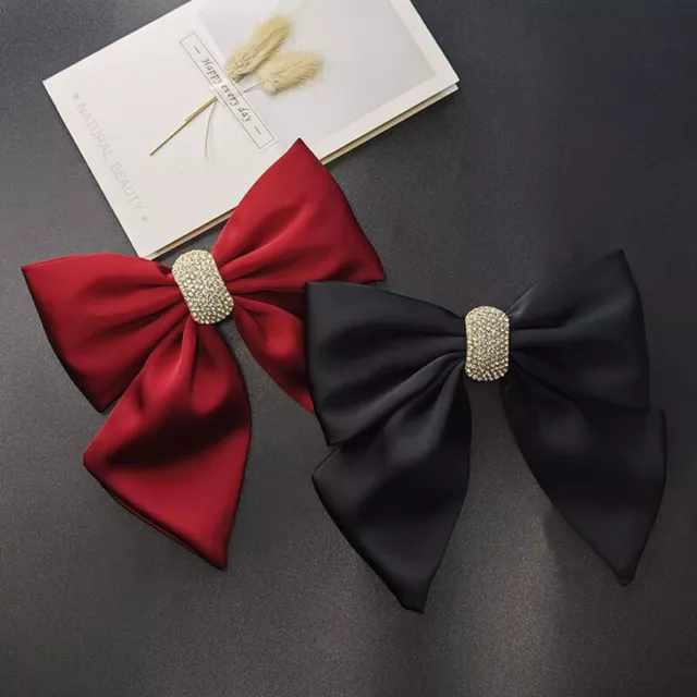 Large Bowknot Red Black Hairclip Accessories Headwear For Women Girls Hairpins