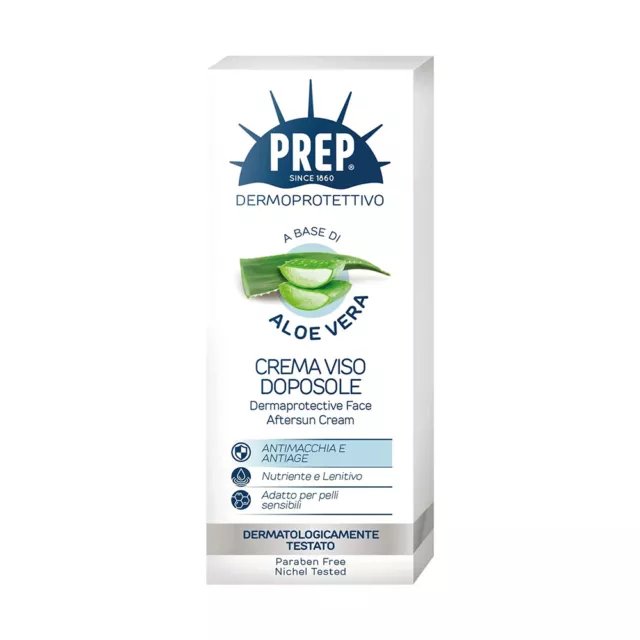 Prep Dermoprotettivo Crema Doposole Viso Anti-Age Con Aloe Vera 50Ml