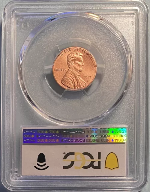 2017-S Lincoln Cent — Shield; From Enhanced Unc. Set PCGS SP69RD 2