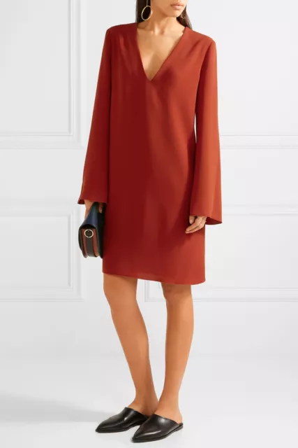 NWT Theory Ulyssa Admiral Crepe Shift Dress Red Oak Size P(XS), S $355