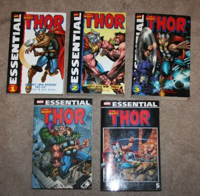 Marvel the Mighty THOR Essential Comic Book Lot 1-5 Very Good Condition