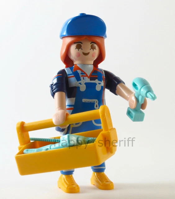 Playmobil Builder Handy Lady w Perceuse Tournevis et Outils Mystery 13 9333 NEUF