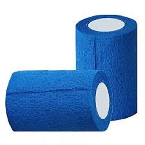 Cohesive Bandage Blue 7.5cm x 4.5M pack of 12 Wrist, Ankle support, Vet Wrap