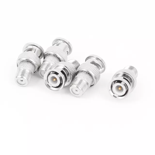 5pcs BNC mâle vers F femelle connecteur Adaptateur Vidéo Câble coaxial