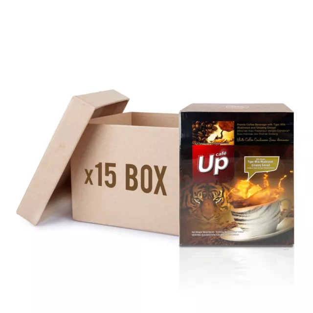 CNI Instant White Coffee with Tiger Milk Mushroom 15's x 15 Boxes Free Shipping