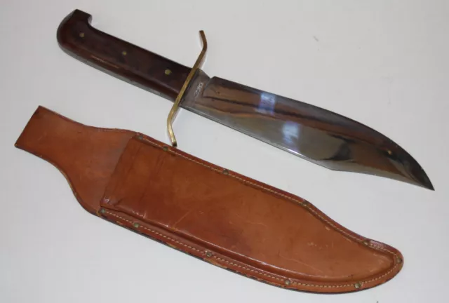 Vietnam Era 1964-65 Western W49 Bowie Fighting Knife Excellent With Early Sheath