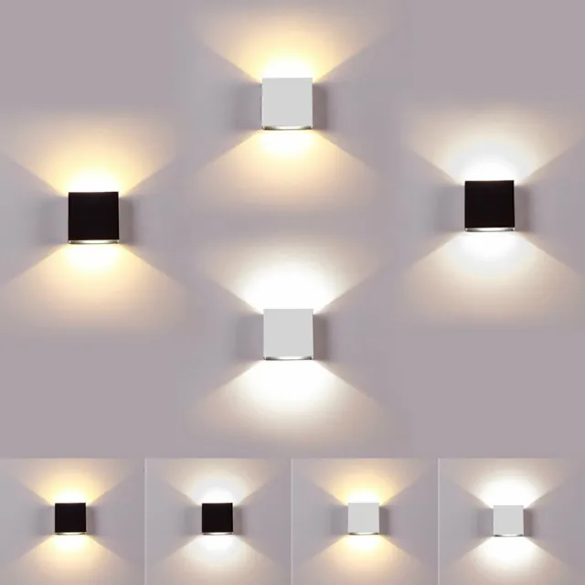 Cube LED Wall Lights Modern Up Down Sconce Lighting Fixture Lamp Indoor Lighting