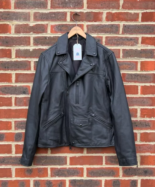 AWESOME SAUCE ALL Saints Mens ROSO Leather Biker Jacket LARGE
