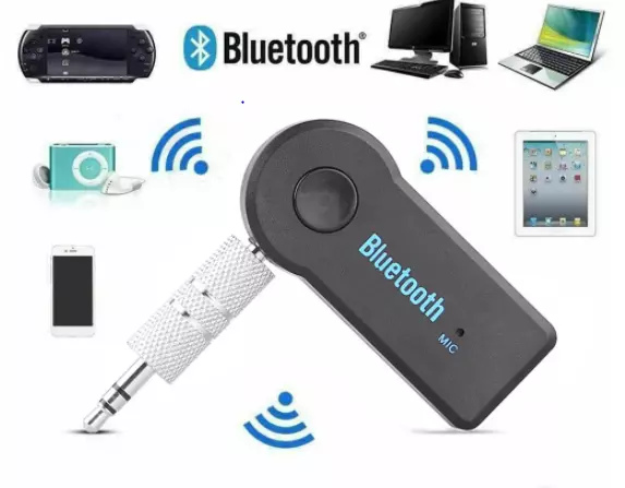 Wireless Car Bluetooth Receiver Adapter Jack 3.5MM AUX Audio Stereo Music UK