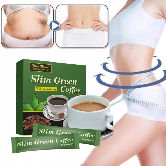 18X Slim Green Coffee with Ganoderma Control Weight Coffe UK New Detox Tea O1E4