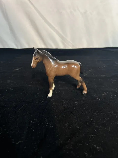 Vtg Beswick England Brown Horse Figurine 3 1/2 Inches Tall