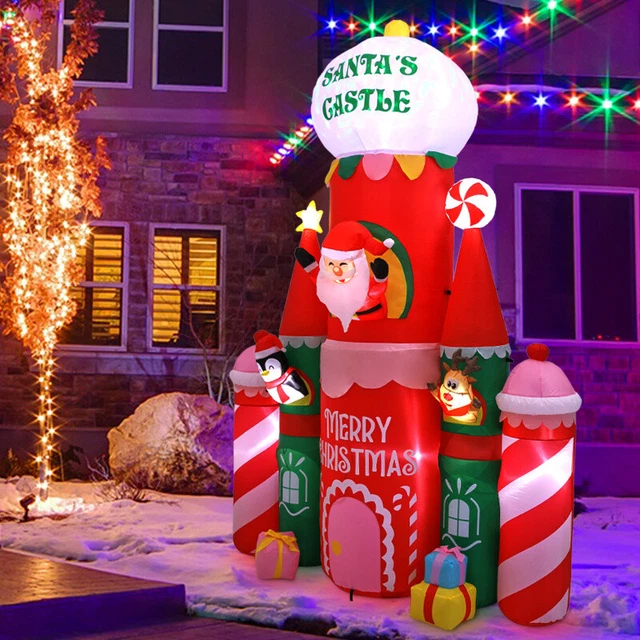 CHRISTMAS INFLATABLE SNOWMAN Blow Up Party Outdoor Decor LED Lights