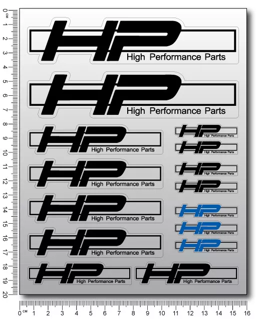 High Performance HP Aufkleber stickers BMW S1000R S1000RR HP4 K1600GT HP6 HP2