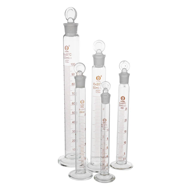 5Pcs Large Measuring Cylinder Glass Tubes Glass Graduated Cylinder