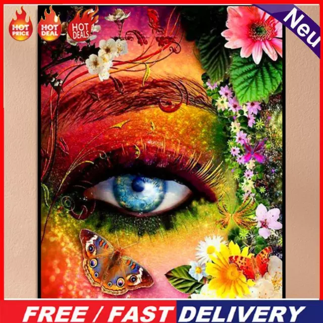 Painting By Numbers Kit DIY Flowers Eye Canvas Oil Wall Art Picture Ornaments
