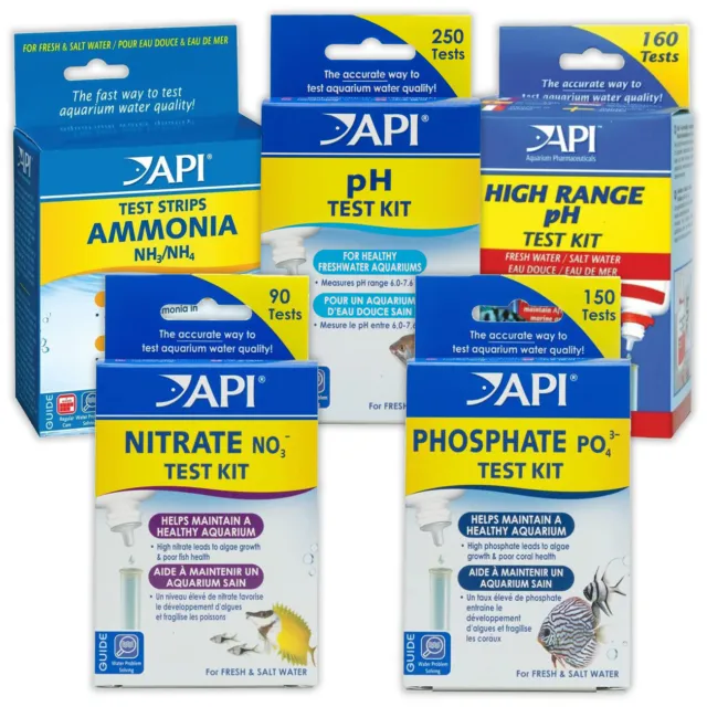 API Test Kits Ammonia Nitrate Nitrite pH KH GH Phosphate Freshwater Marine