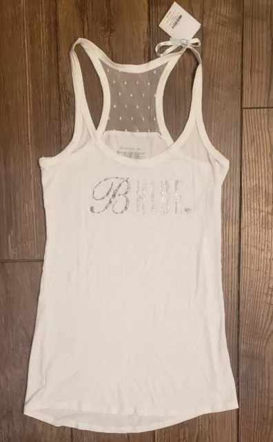 Victorias Secret Bride Tank Top I Do Rhinestone Bling Size Medium