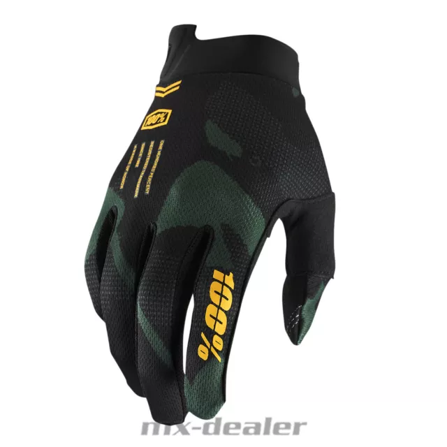 100% Prozent itrack Handschuhe Sentinel Black MTB DH MX BMX FR Motocross