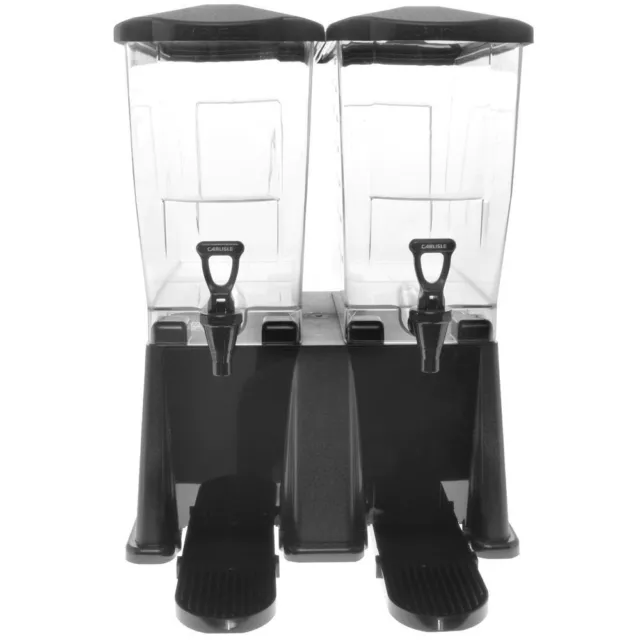 CFS TrimLine Plastic Premium Double Base Beverage Dispenser, 6 Gallons, Black