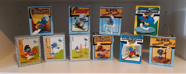 Lot De 10 Schtroumpfs Schleich – Super Schtroumpf – Figurines Neuves En Boîte