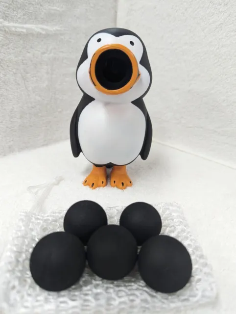 Penguin Foam Ball Popper / Launch Toy With Five Balls To Have Family Fun With