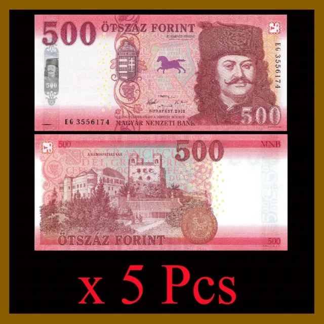 Hungary 500 Forint x 5 Pcs, 2018 (2019) P-New Unc