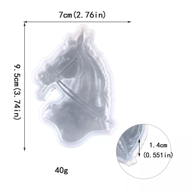 Silikon Pferdekopf Schmuck Harz Gussform Anhänger Schlüsselanhänger Epoxidform