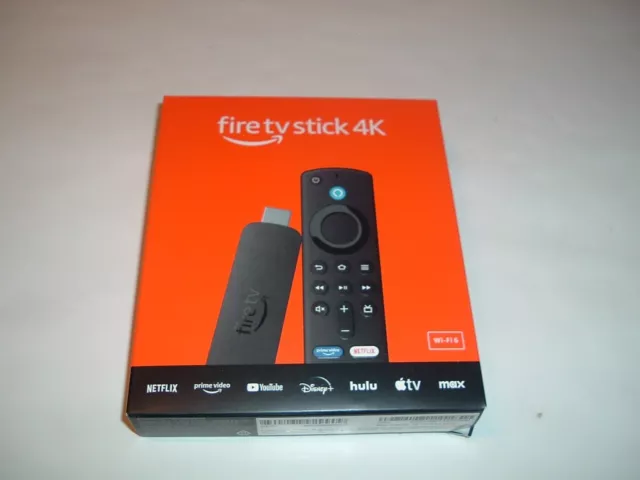 Amazon Fire Tv Stick 4K Uhd Streaming Media Remote~ Alexa~ 2023~ Wi-Fi 6~ New~