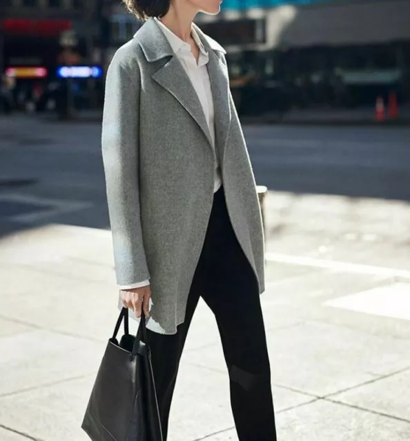 NWT THEORY OVERLAY New Divide Luxe Wool & Cashmere Coat