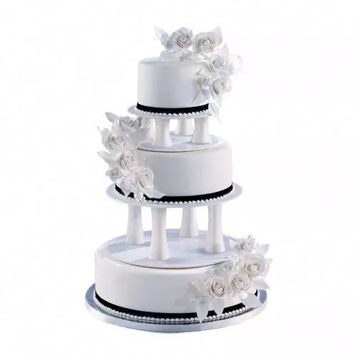 Wilton Curved Pearlised Cake Pillars 5 Inch