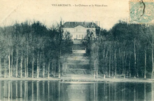 CHAUSSY Villarceaux Château Pièce d'eau Ecrit à soldat 155 è Régiment Commercy