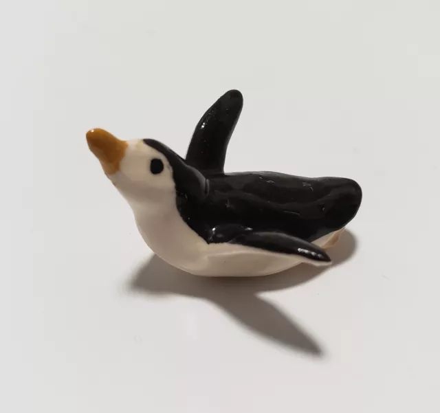 Hagen Renaker bone china porcelain miniature figurine RARE Sliding Penguin