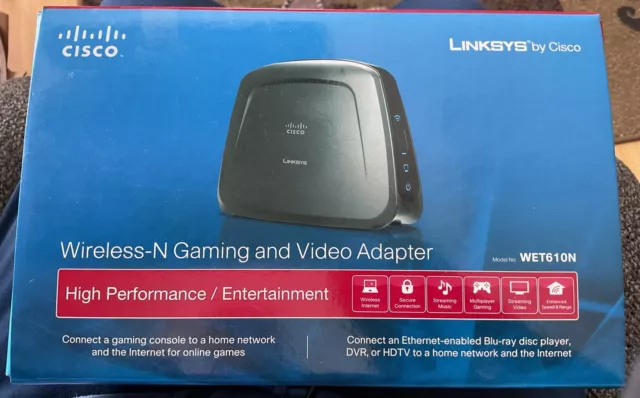 Cisco Linksys Dual-Band Wireless-N Gaming and Video Adapter - WET610N