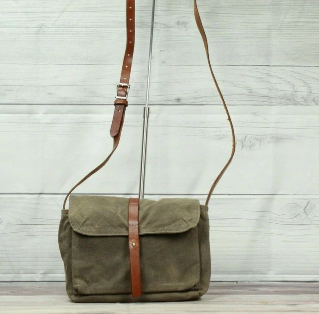 Infusion Green Canvas Adjustable Leather Strap Shoulder Hobo Crossbody Bag