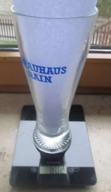 Brauhaus Rain Altes DICKES Pressglas  Weisbierglas Weizenglas Bier Brauerei RAR