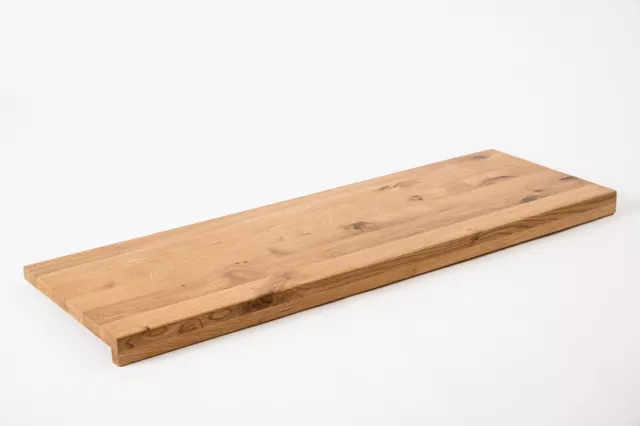 SCONTO gradino scale scaffale davanzale rovere rustico DL 20 mm laccato chiaro