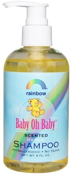 Organic Herbal Baby Shampoo Scented by Rainbow Research, 8 oz