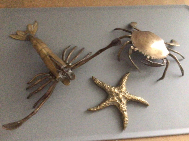 Brass Shrimp , Crab And Starfish