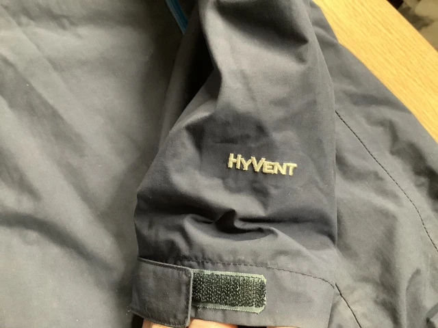 the north face mens hyvent blue rain coat waterproof jacket L with hood 5